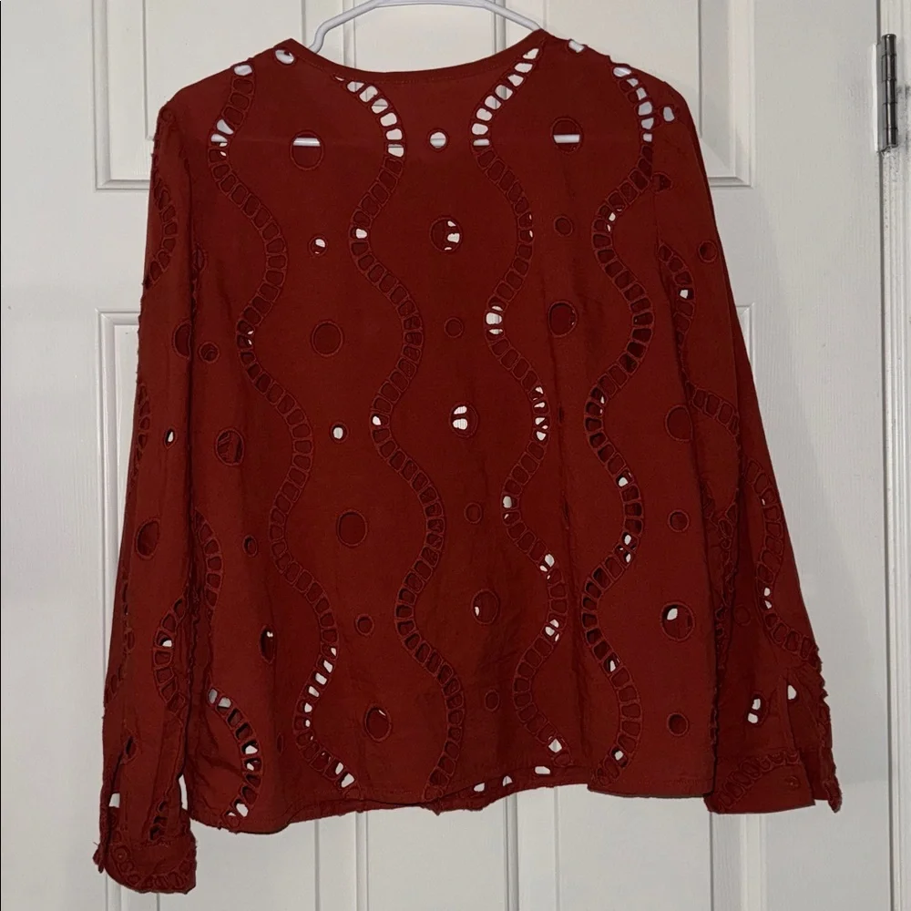 NWOT Anthro - Joie | Terracotta Lace Blouse